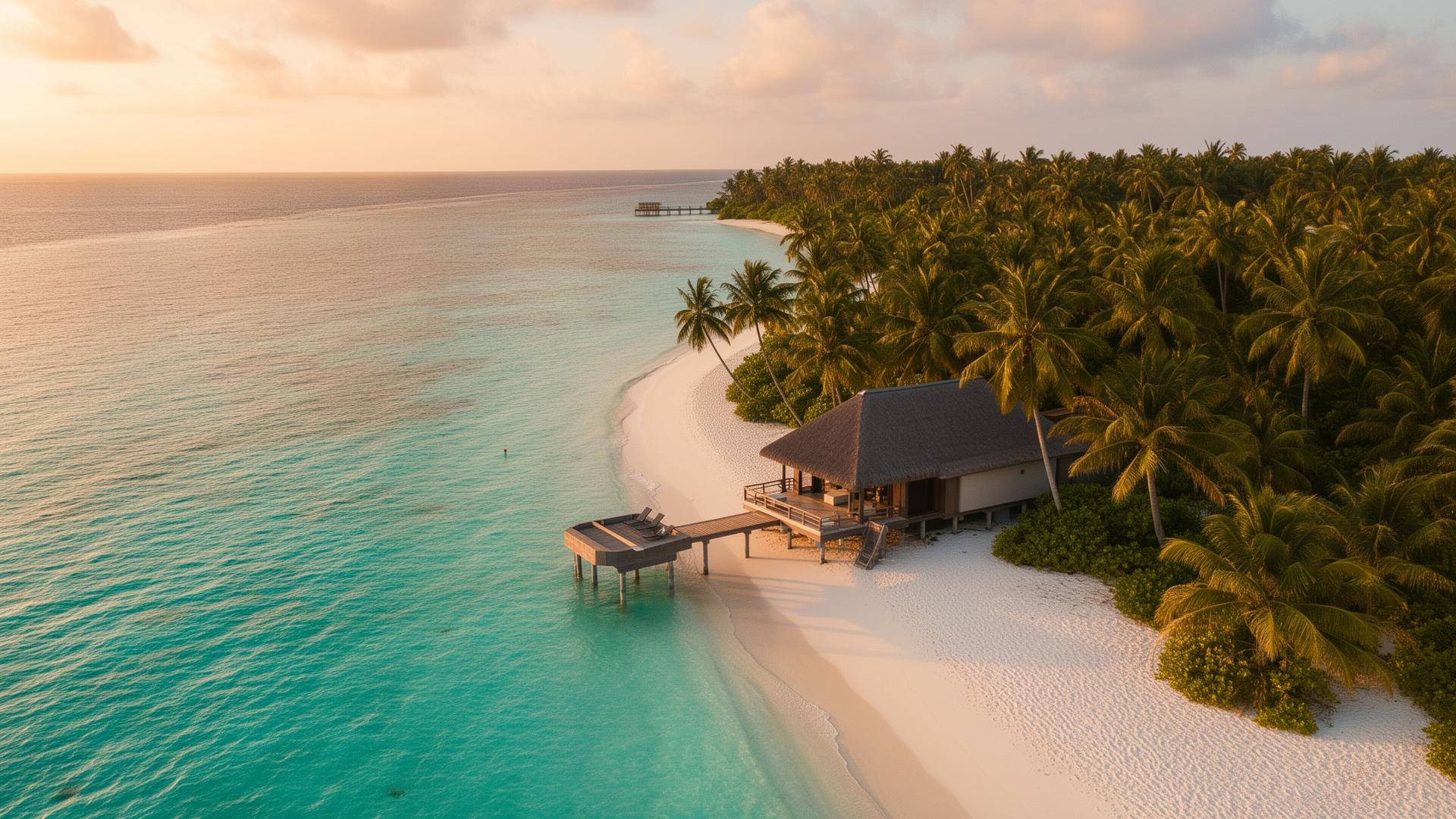 Tropical paradise beach with turquoise water